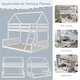 preview thumbnail 8 of 8, Costway Twin Over Full House Bunk Bed with Ladder & Guardrails - See Details