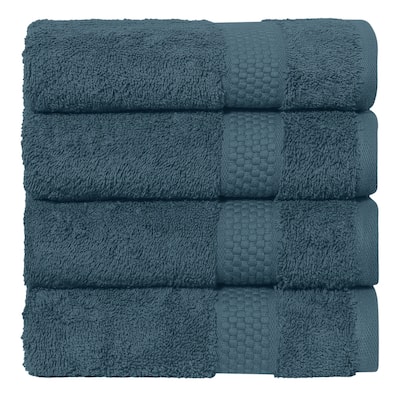 Authentic Hotel and Spa 100% Aeagean Long Staple Turkish Cotton, STARLIGHT Terry Hand Towels (Set of 4)