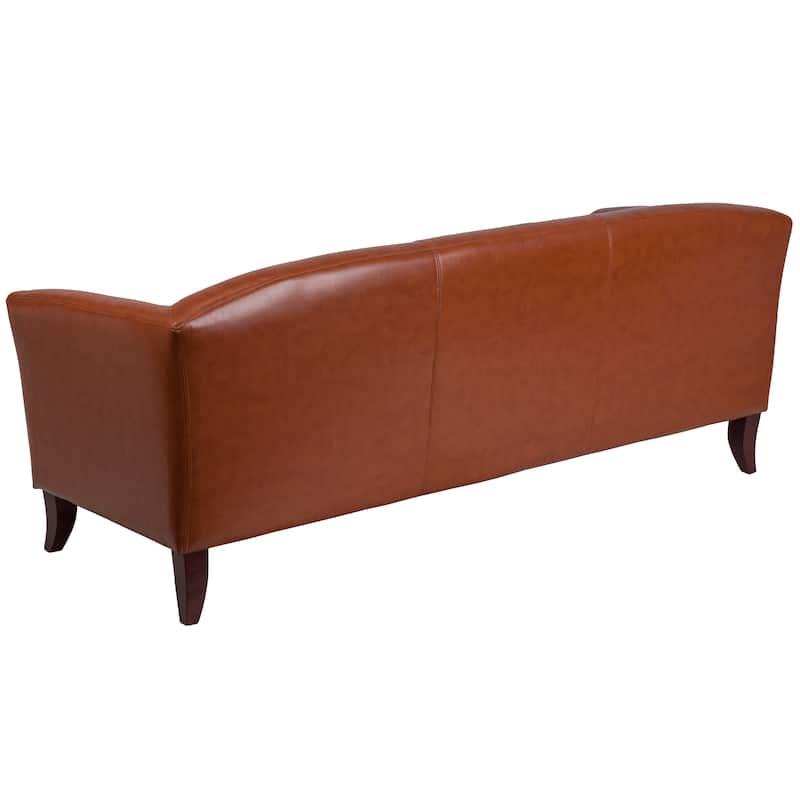 LeatherSoft Sofa with Wood Feet - 72.75"W x 29"D x 29"H