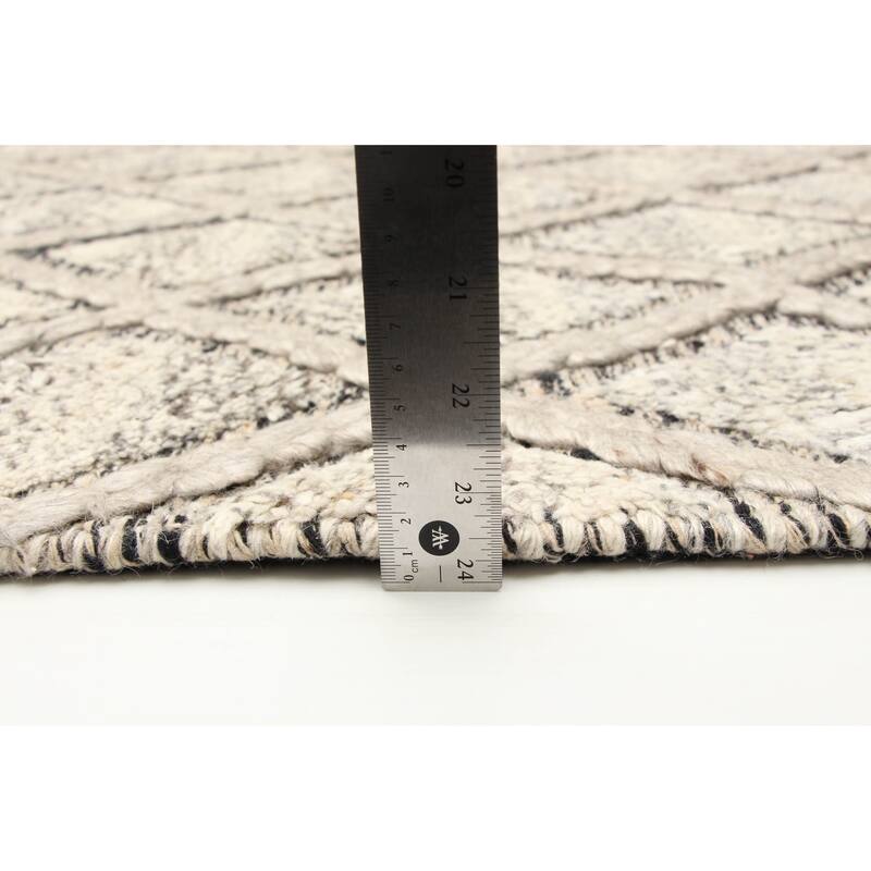 ECARPETGALLERY Braid weave Sienna Cream Wool Rug - 5'0 x 8'0