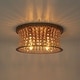 preview thumbnail 7 of 21, 4/5-Light Glam Distressed Copper Crystal Flush Mount Ceiling Light