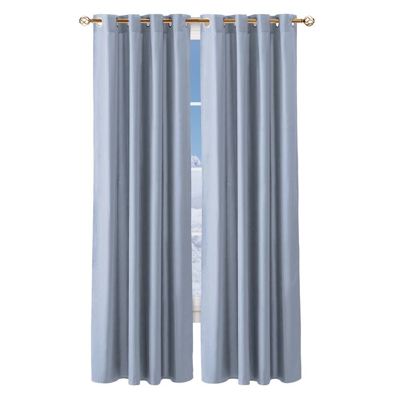 Glasgow Solid Color Grommet Top Curtain Panel