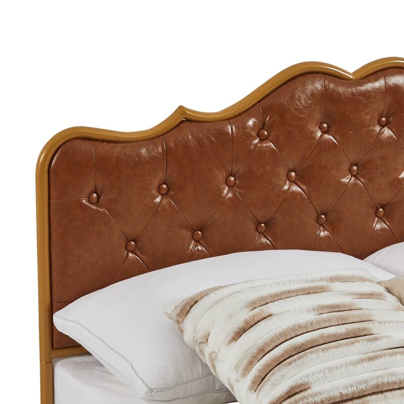 Full Queen King size metal frame bed bedroom