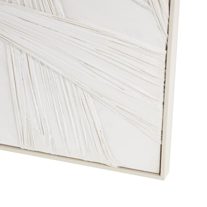 Wood Abstract Intertwined Cloth Home Wall Decor - White - Roche River Decor