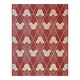 preview thumbnail 2 of 4, Licensed Disney Mickey Mouse Red/ Cream Modern Argyle Flatweave Indoor/ Outdoor Area Rug