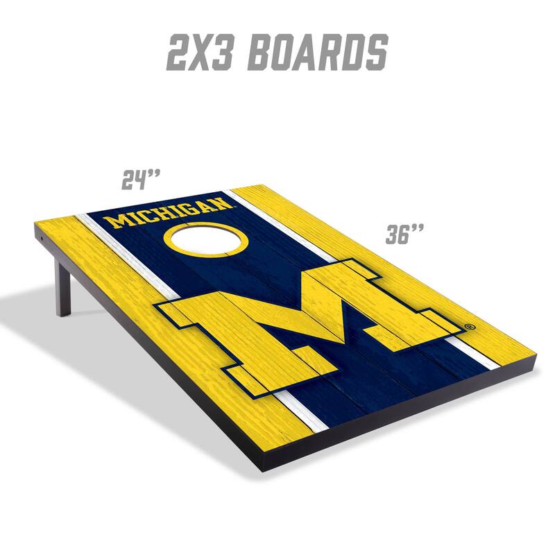 Michigan Wolverines NCAA Compact 2x3 Tailgate Cornhole Board Set
