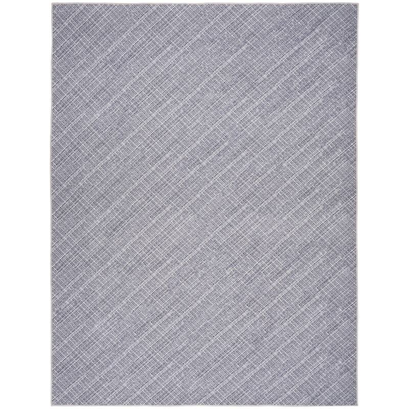 Nourison Washables Indoor only Grey Abstract Area Rug - 8' x 10' - Grey - Rectangle