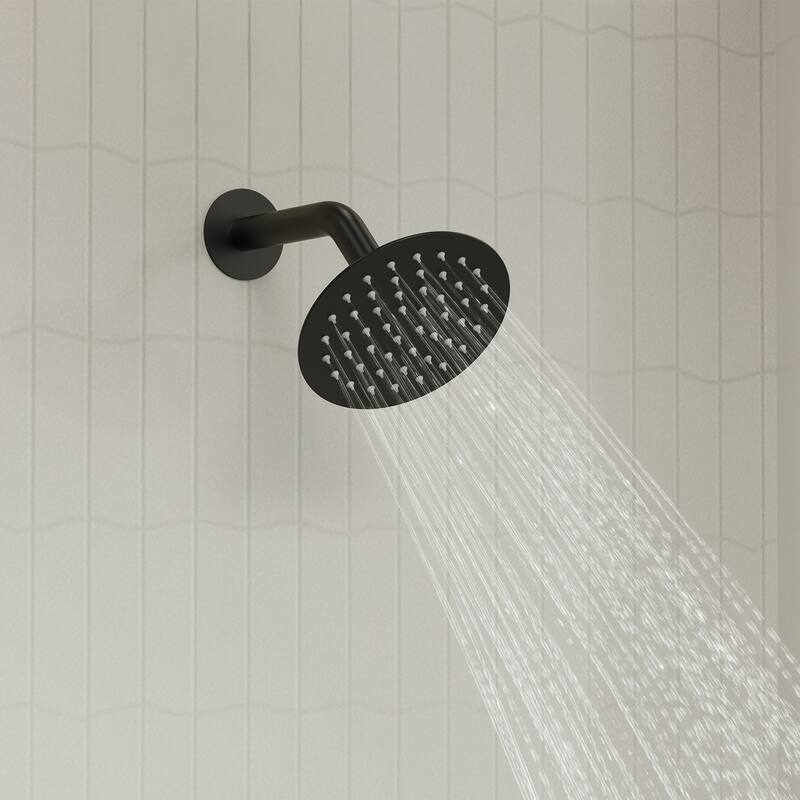 Single-Function Shower Faucet Stainless Steel Rain Shower Head with Pressure-Balanced Valve