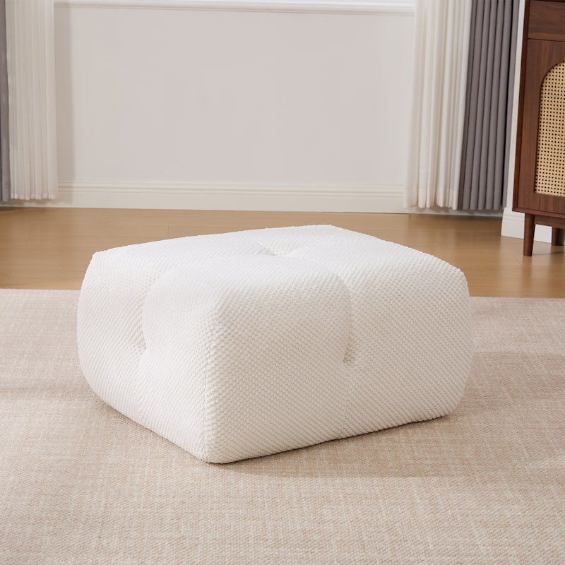 Modern Upholstered Accent Chair with Pillow and Ottoman,No Assembly Required