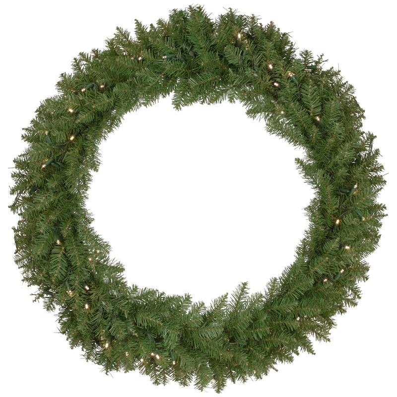 Rockwood Pine Artificial Christmas Wreath 36 Inch Warm White LED