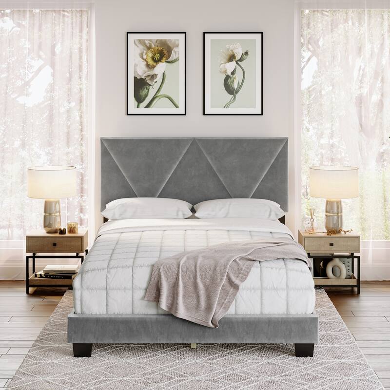 Boyd Sleep Vector Velour Platform Bed