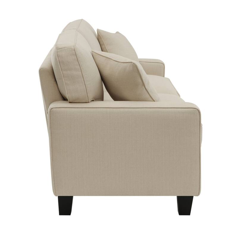 Serta Palisades Upholstered 73" Sofas for Living Room Modern Design Couch, Straight Arms, Soft Upholstery, Tool-Free Assembly
