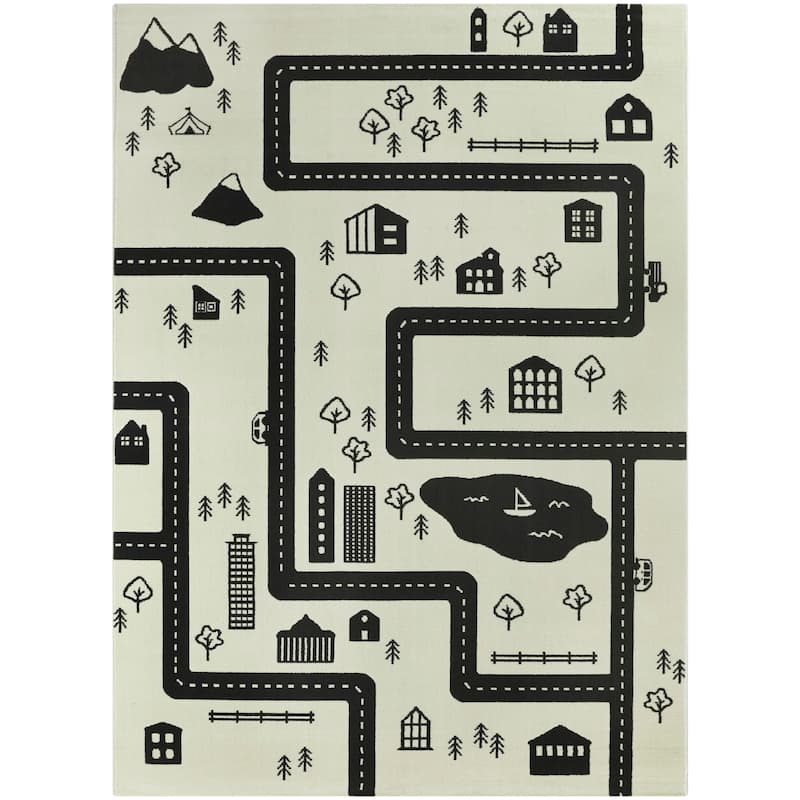Mod-Tod Urban Adventure Road Map Kids' Rug