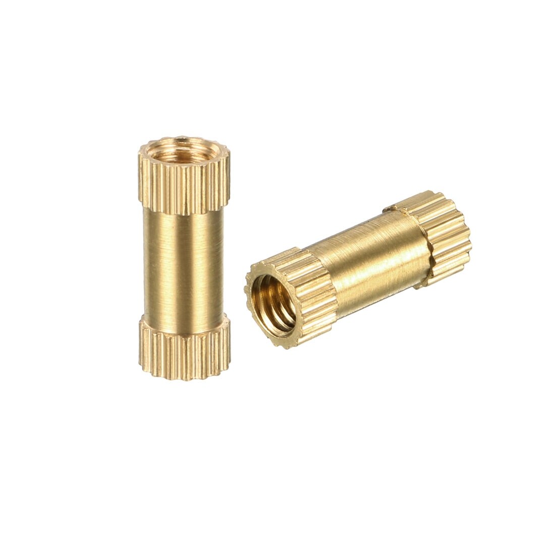 Pack of 50 sourcing map Knurled Threaded Insert M3 x 10mm OD x 4mm L Female Thread Brass Embedment Nuts