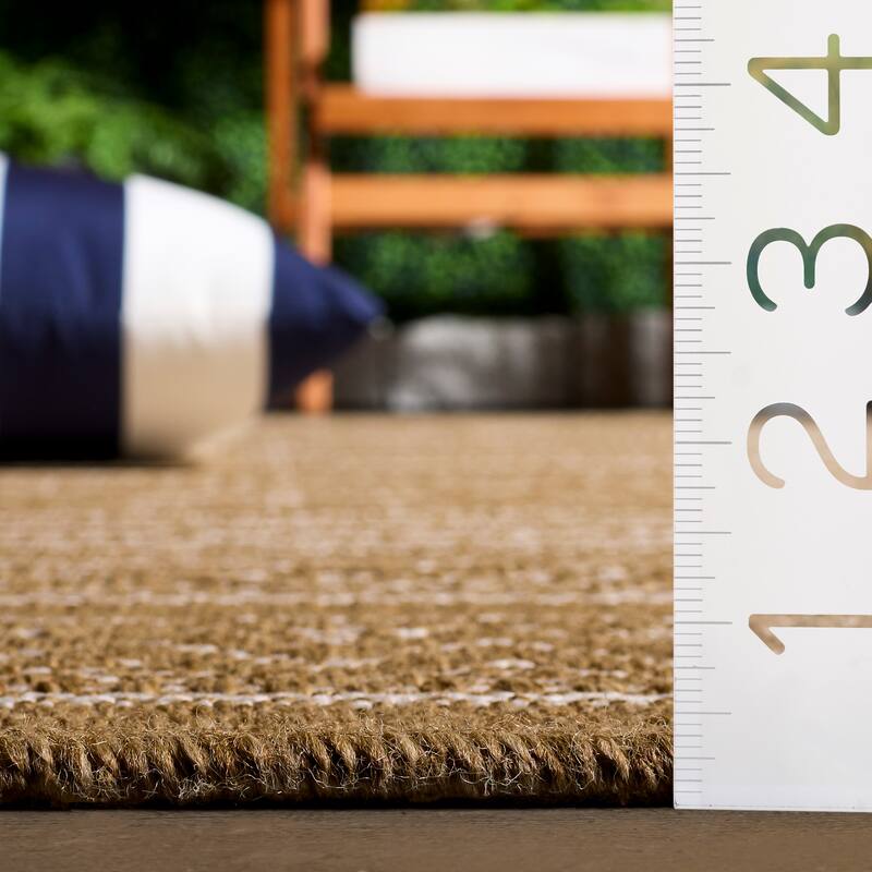 SAFAVIEH Sisal Performance Herminie Washable Indoor/Outdoor Rug - Weather Resistant & Easy Cleaning