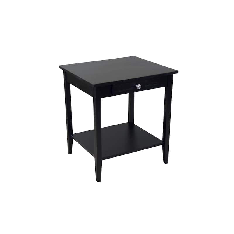 Porch & Den Holly Hill Solid Acacia 1-Drawer End Table