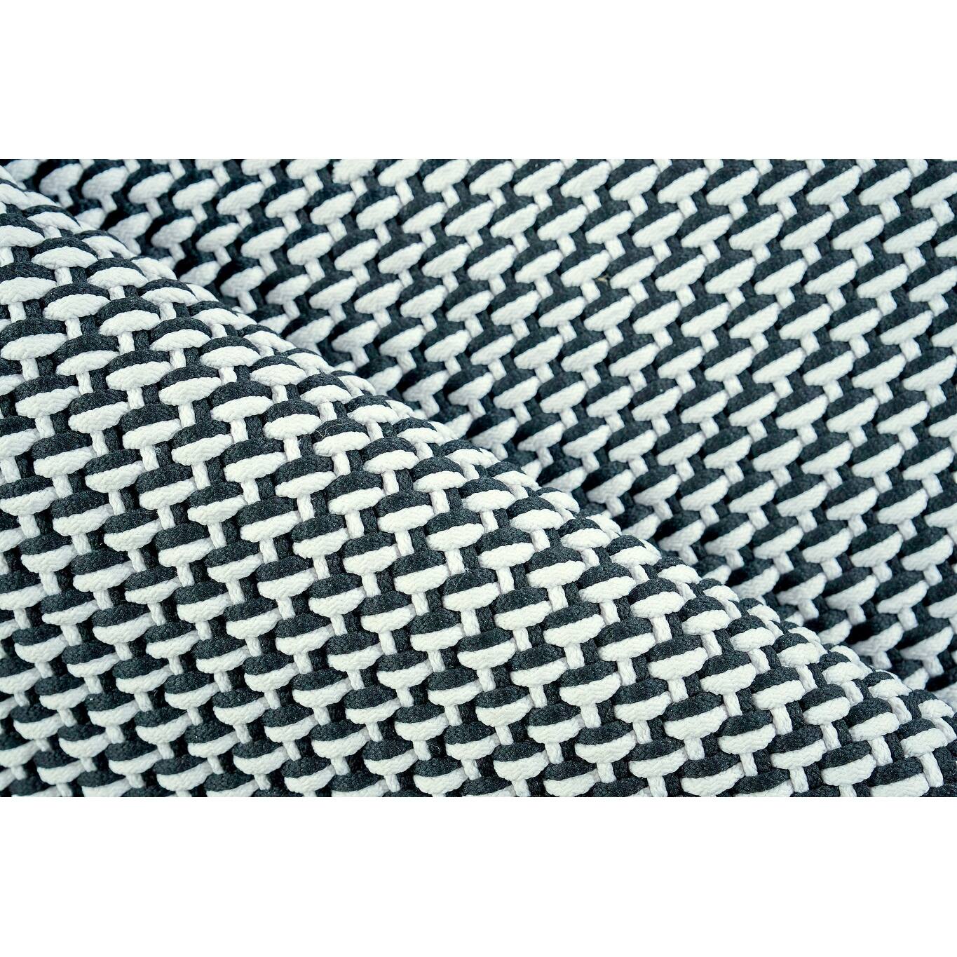 EXQUISITE RUGS Harbor Indoor/Outdoor Handwoven Polypropylene White