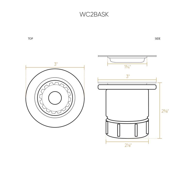 Whitehaus Collection 2" Basket Strainer