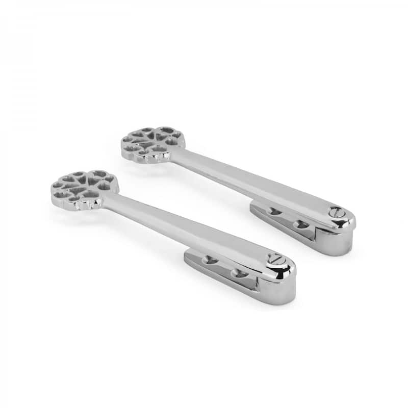 Solid Brass Carpet Arm Stair Holder Pair Lifetime Chrome Finish (Set of 13)