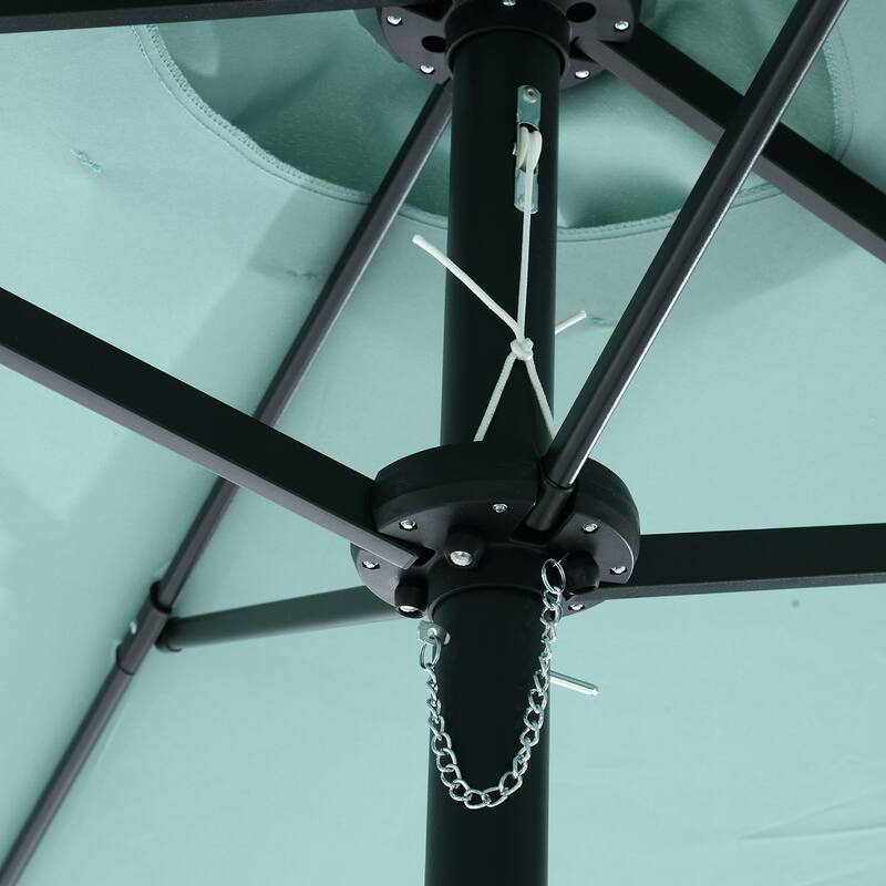 Topcraft 14.8ft Metal Rectangular Double Sided Outdoor Market Umbrella