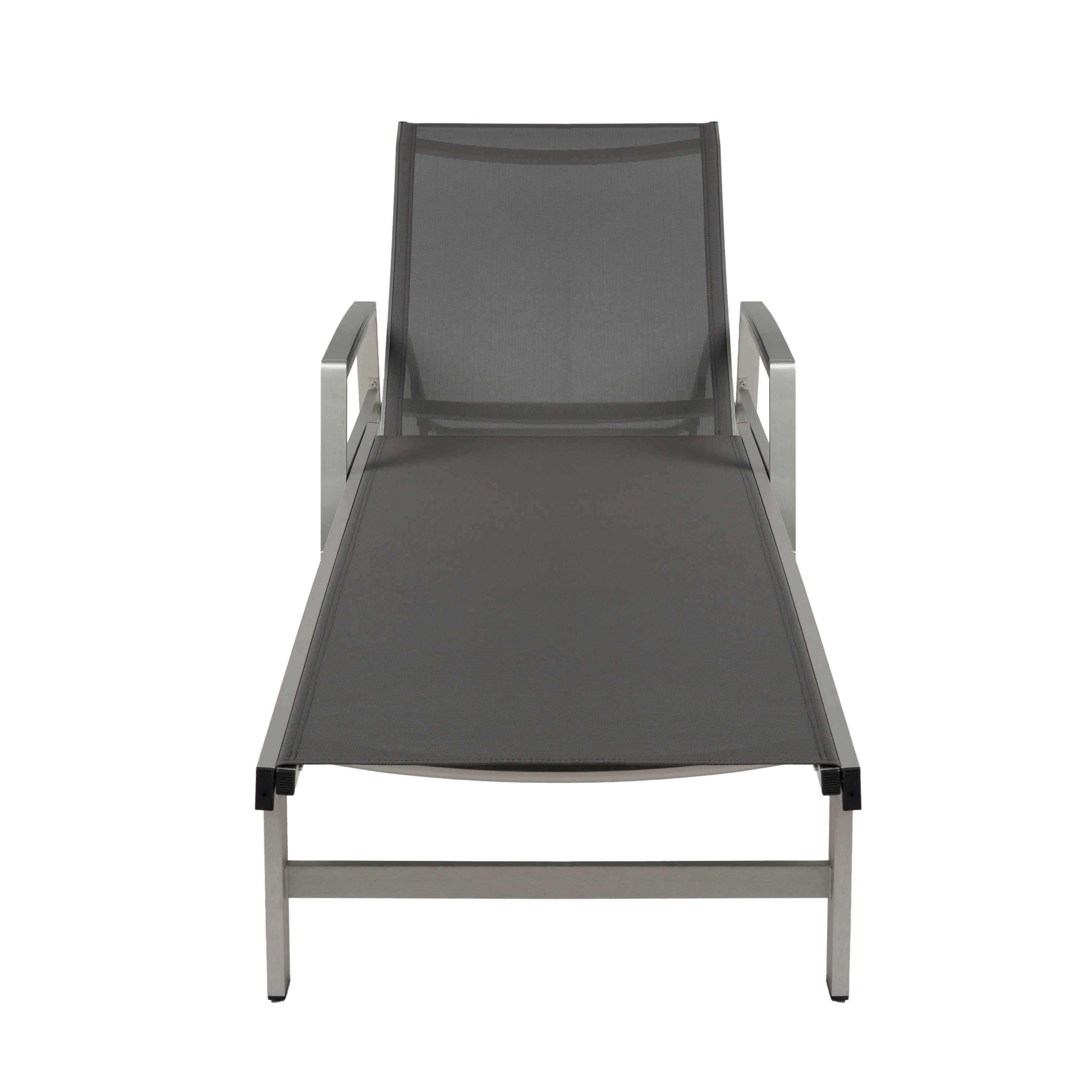 Roomfitters Oxton Outdoor Aluminum Chaise Lounge with Breathable Mesh Seat, Patio Recliner