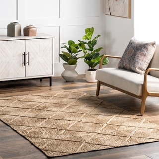 Nuloom Mahalia Raised Diamond Jute Area Rug