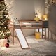 preview thumbnail 29 of 40, Modern Twin Size Wood Loft Bed With Slide,Stair and Chalkboard For Bedroom,Kids