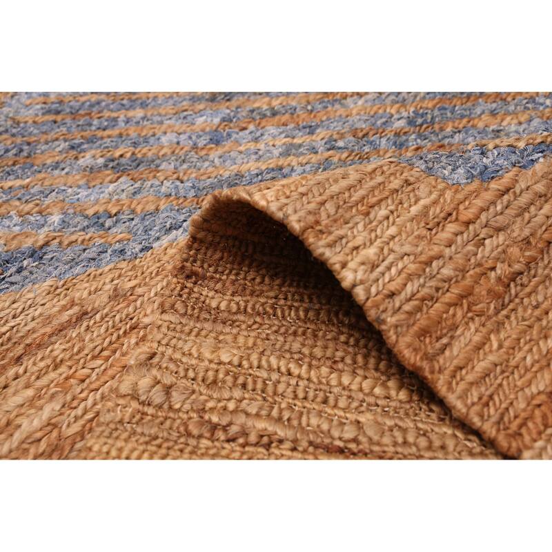 ECARPETGALLERY Braided Weave Palas Denizli Light Brown Cotton, Jute Rug - 5'1 x 8'0