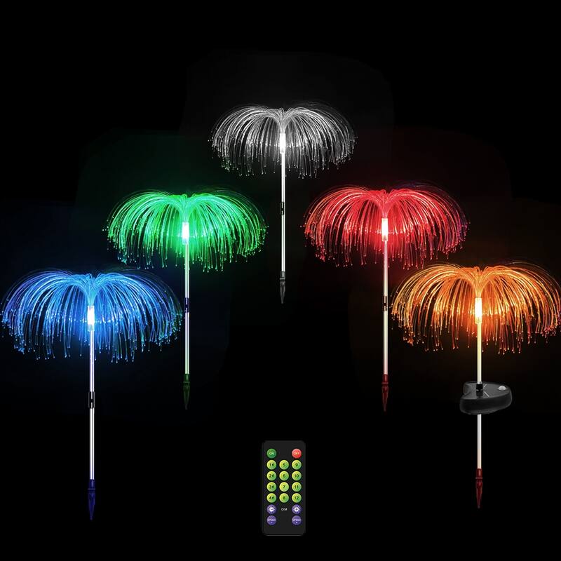 5pcs Solar Flower Lights Outdoor Garden Waterproof, Jellyfish Light