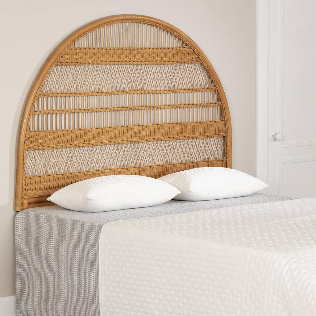 South Shore Balka Rattan Queen Size Wall-Mounted Headboard