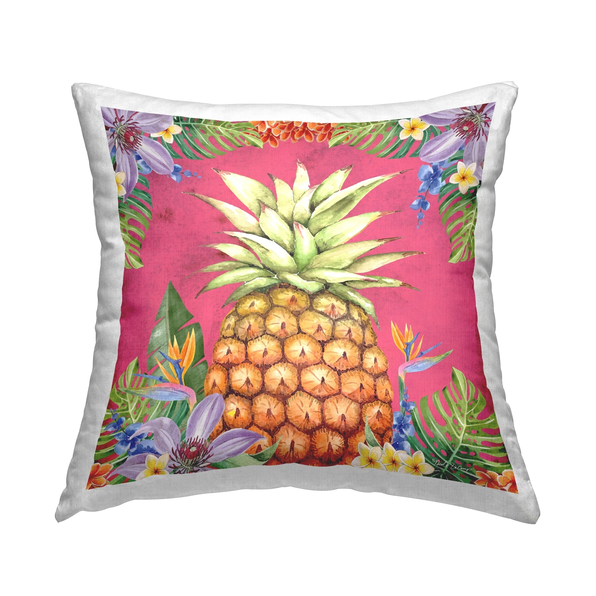 Stupell Tropical Florals & Pineapple Design by ND Art