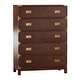 preview thumbnail 12 of 23, Kedric 5-Drawer Gold Accent Chest by iNSPIRE Q Bold Espresso