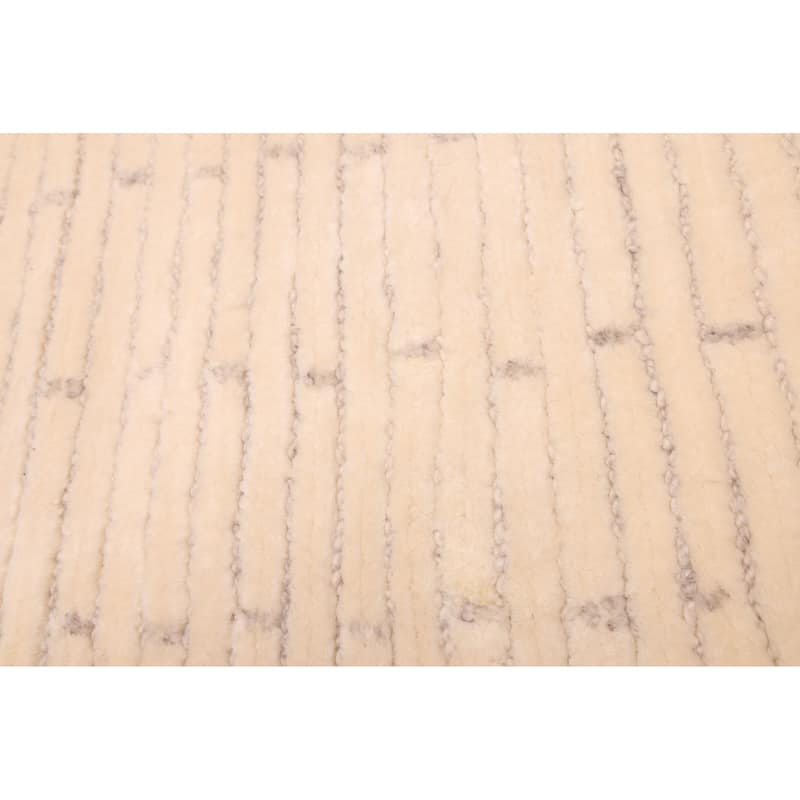 ECARPETGALLERY Hand-knotted Looma Cream Wool Rug - 8'0 x 9'10