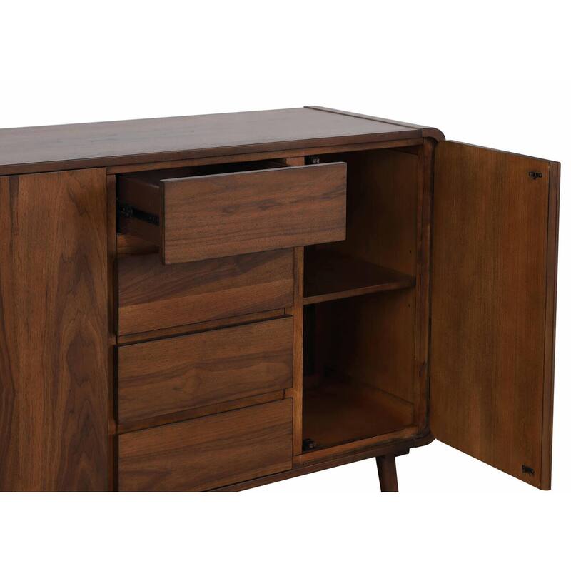 Counter Height Dining Set - 6 Person Pub Table with Buffet & Seats - Modern Kitchen Set