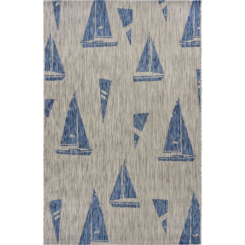 Sevita Sails Up Indoor/Outdoor Rug - 7'9" x 9'9"