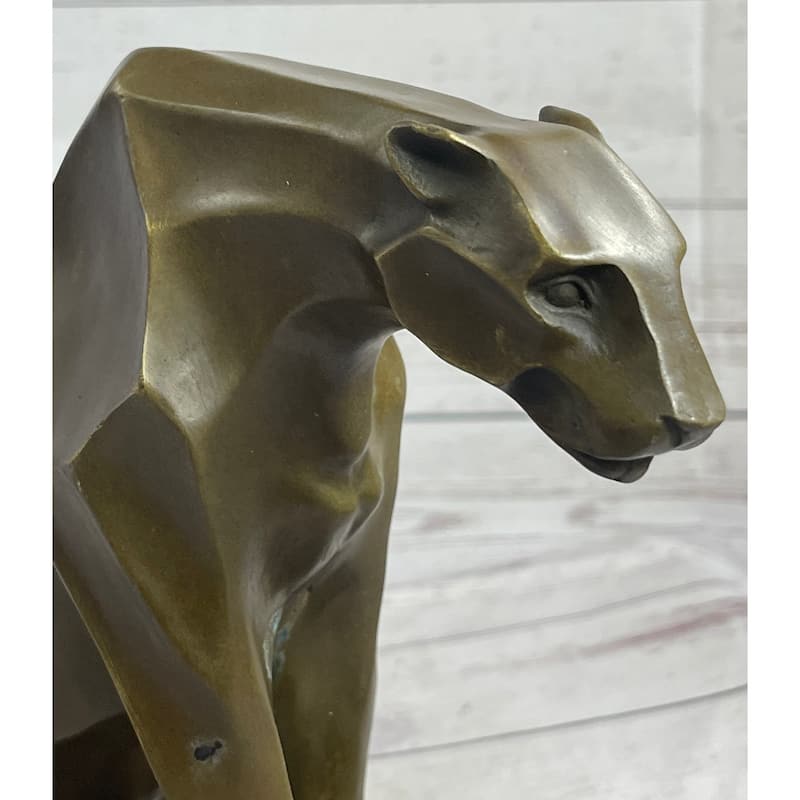 Henry Moore Modern Art Abstract Jaguar Panther Cougar Imitative Lion Bronze Sculpture Sale