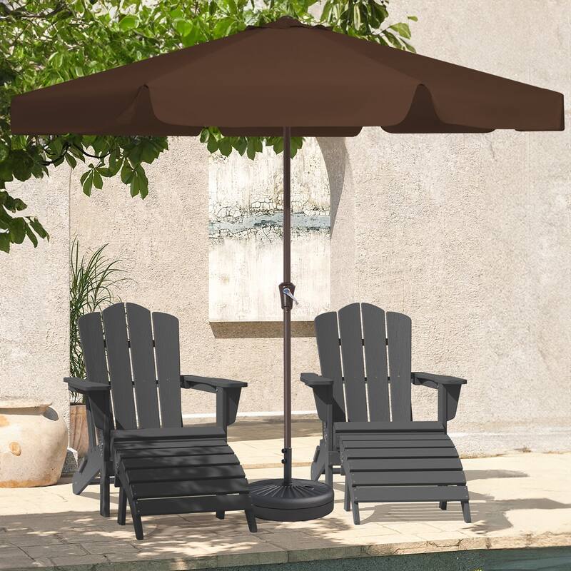 11ft Patio Market Umbrella with UV-Resistant and Sagging Edge Designed