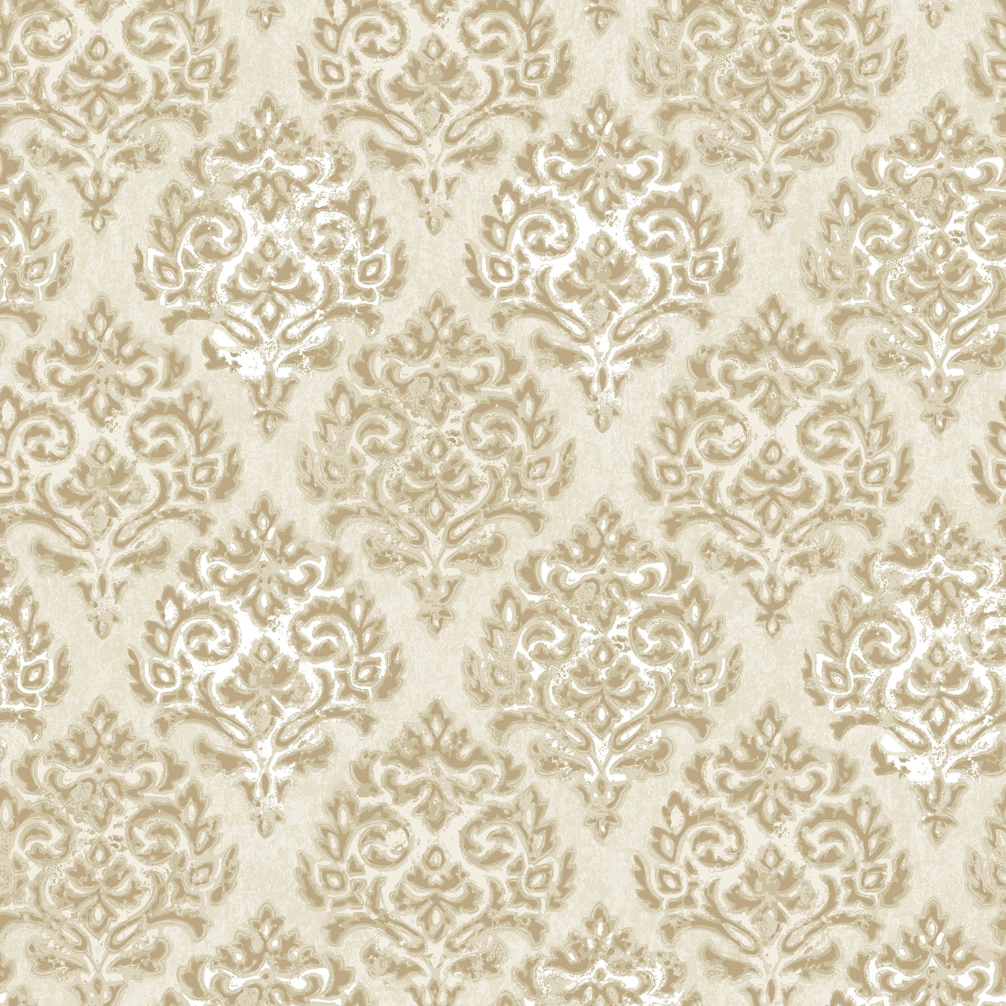 Galerie Wallcoverings Lustre Collection Modern Damask Non-woven Metallic Wallpaper Roll