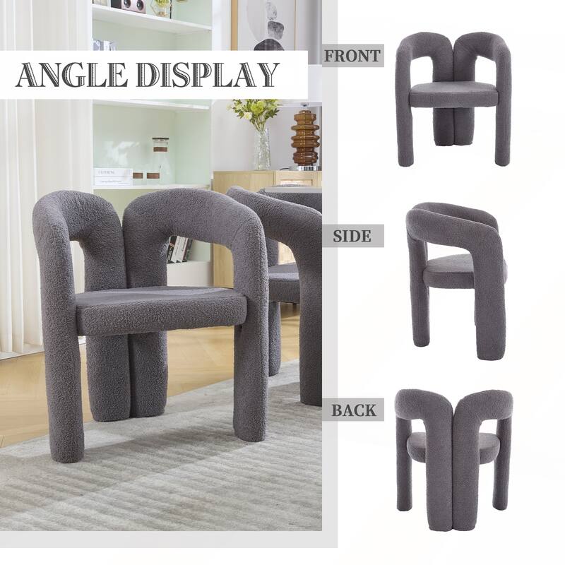 Velvet Fabric Upholstered Accent Chair Set of 2