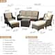 Ovios 6-pc. Rattan Wicker Sectional Set with Table