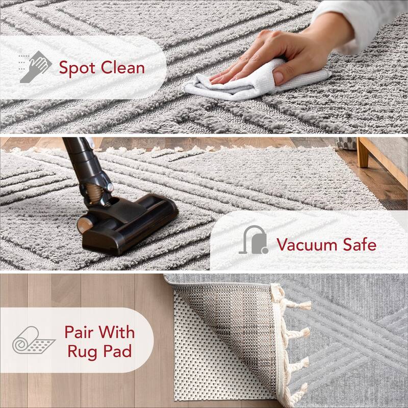 Nuloom Risette Geometric Shag Tassel Area Rug