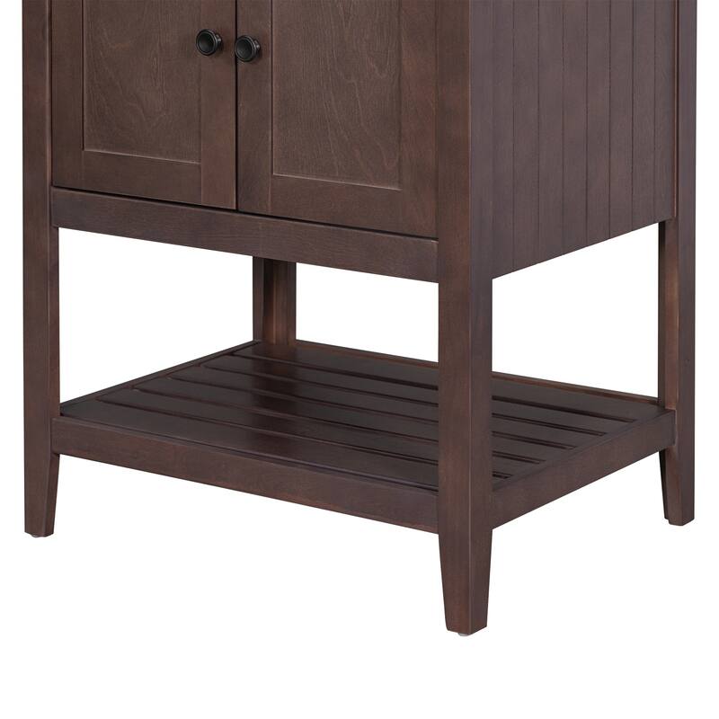 24"Freestanding Bathroom Vanity with Ceramic Sink
