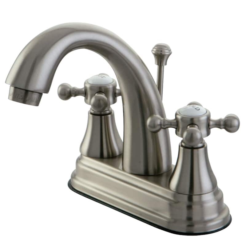 Kingston Brass English Vintage 4 in. Centerset Bathroom Faucet - Brushed Nickel