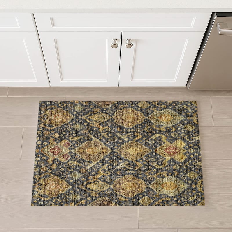 Machine Washable Indoor/ Outdoor Traditional Venetian Chantille Rug