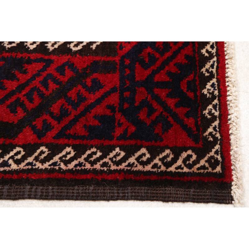 ECARPETGALLERY Hand-knotted Teimani Red Wool Rug - 4'2 x 7'8