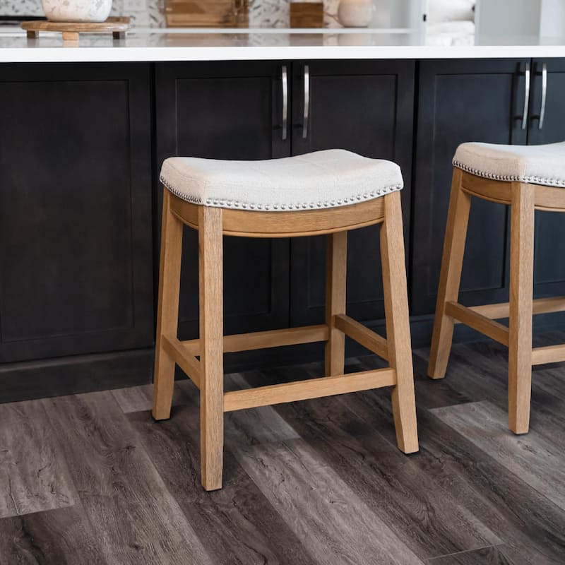 Maven Lane 26" Sophia Backless Counter Height Kitchen Stool - Single - Aged Natural