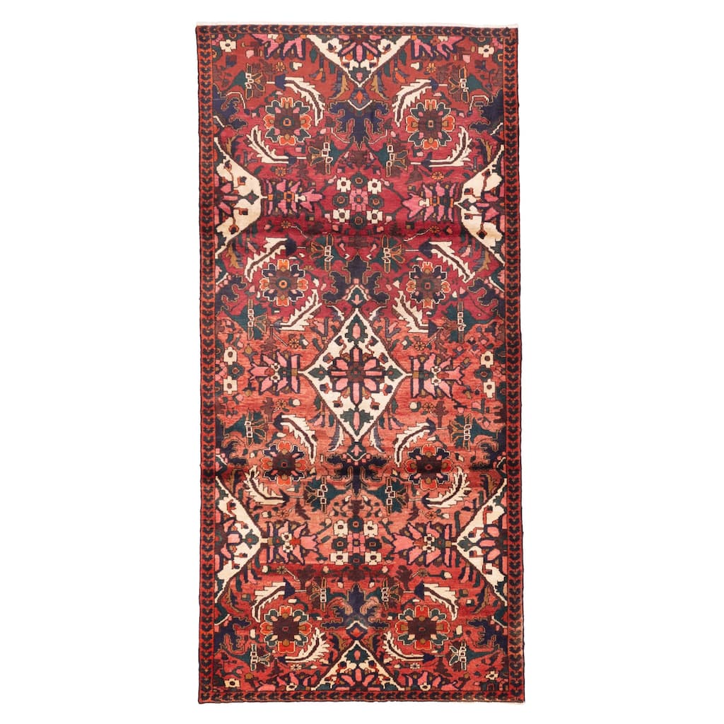 ECARPETGALLERY Hand-knotted Andelz Red Wool Rug - 3'11 x 8'6