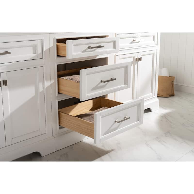 Milano 84" Double Sink Bathroom Vanity Modular Set