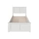 preview thumbnail 4 of 7, Madison Twin Platform Bed with Matching Footboard and 2 Bed Drawers in White