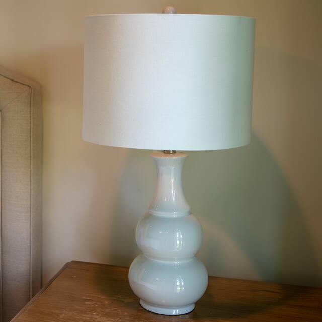 Copper Grove Arans Table Lamp with Off-white Drum Shade (26.5)